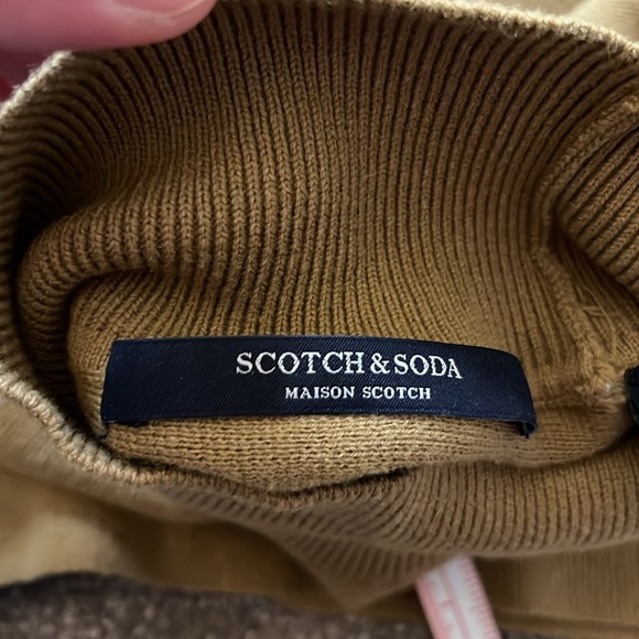 Scotch & Soda Cowl Neck Cotton Chartreuse Sweater Size S - Picture 8 of 10